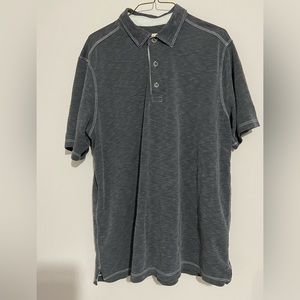 Tommy Bahama Men's Short Sleeve Dark Gray Collared Polo Tee